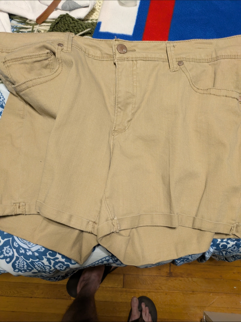 Faded Glory Men's Khaki Flat Front Shorts